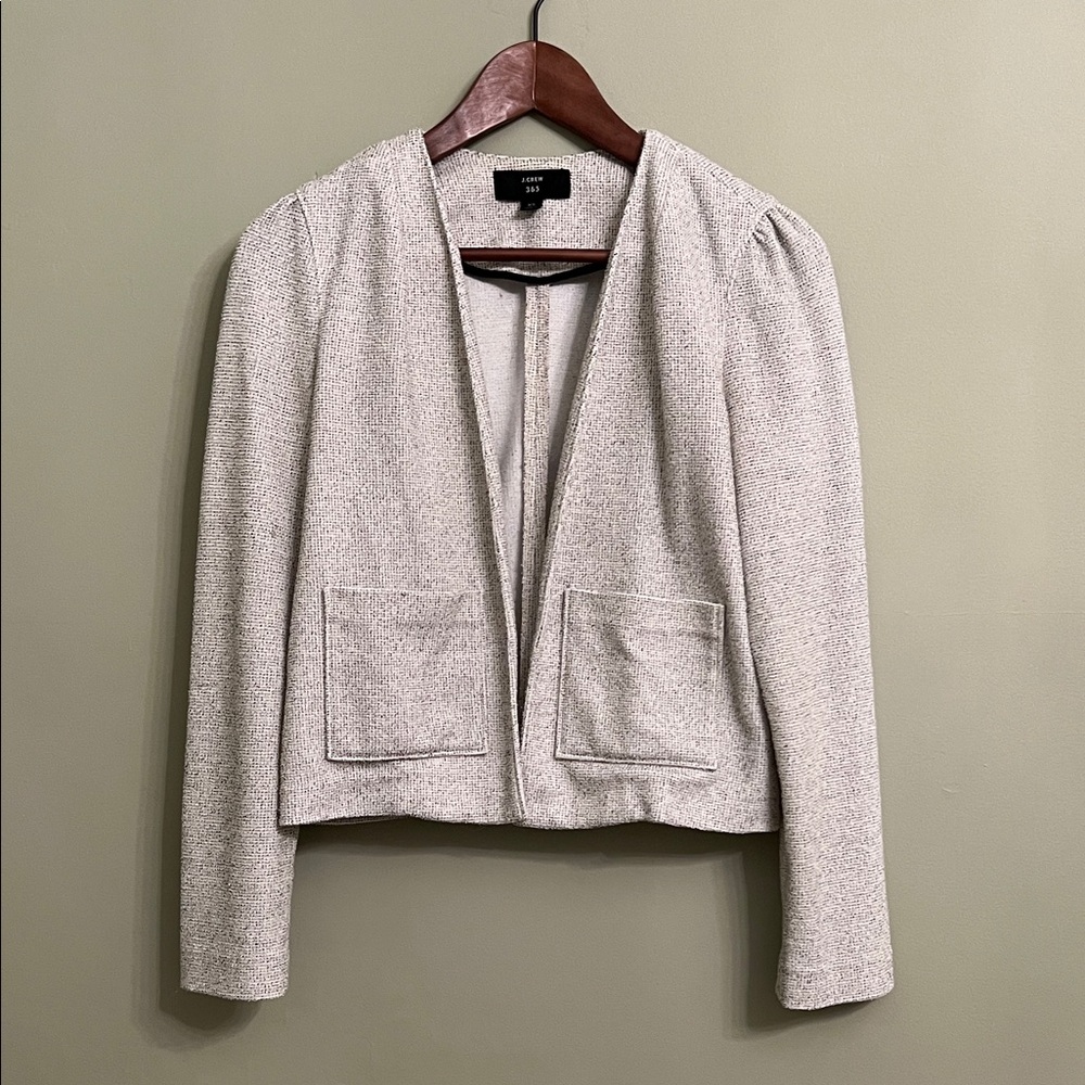 J. Crew 365 Bouclé Open Blazer (Salt/Pepper)